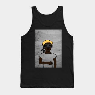 Noble Profile: A Distinguished Portrait Painting Tank Top